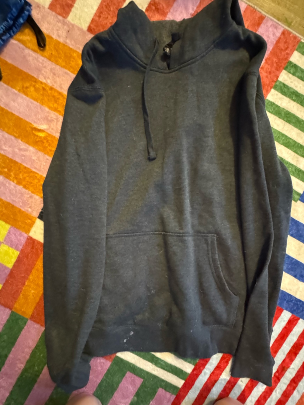 District Women's Black Hooded Sweatshirt with Kangaroo Pocket